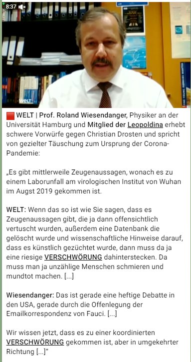 Bea Lena (@lena292475) on Twitter photo <a href="/Markus_Krall/">Dr. Markus Krall</a> Prof. Wiesendanger hat schon sehr früh, die Beweise gefunden 👍 wurde sogar von Prof. Drosten verklagt 😩😡 <a href="/Markus_Krall/">Dr. Markus Krall</a> Prof. Wiesendanger hat schon sehr früh, die Beweise gefunden 👍 wurde sogar von Prof. Drosten verklagt 😩😡