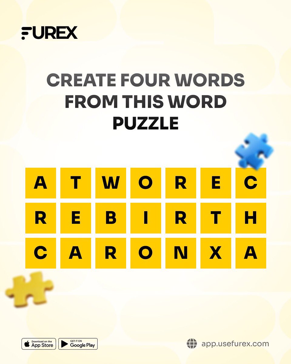 FurexApp's tweet photo. Can you crack this word puzzle?
We’ve hidden FOUR words in this puzzle, can you spot them?👀
Drop your answers below and tag a friend to challenge them them too🤭
#FurexWordPuzzle #Brainworkout #R2R #FurexSeason2 #DoMoreWithCrypto #UseFurex #FurexApp #SwitchToFurex https://t.co/gUFzi1mN1y