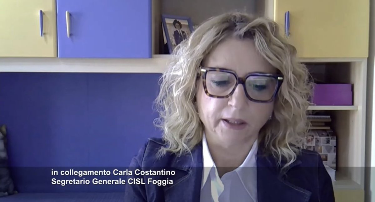 Carla Costantino in diretta su <a href="/TRMh24/">TRMh24</a> “Bisogna intervenire per favorire #lavoro giovani e #donne, penalizzati in #Capitanata. Solo il 16% di #giovani laureati resta sul territorio. Percorsi di #formazione siano inclusivi e si potenzino #servizi e #investimenti #produttivi”