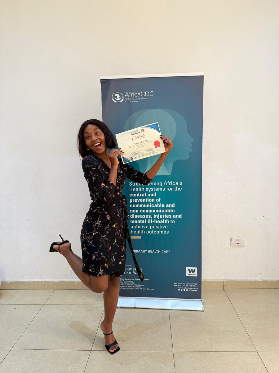Certified! ✅ 

I’ve officially completed the <a href="/AfricaCDC/">Africa CDC</a> Mental Health Leadership Program (MHLP) 2025, joining 44 leaders from 19 African countries out of 2,000+ applicants. 🌍🧠

#AfricaCDCMentalHealth #MHLP #NewDeal #NewPublicHealthOrder