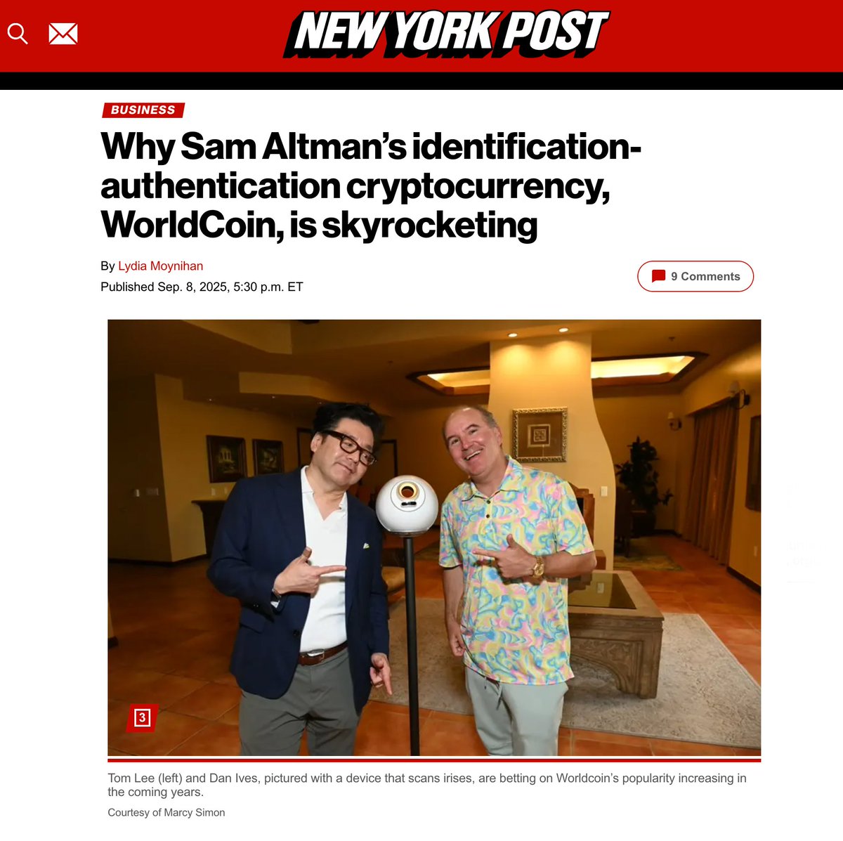 RT @SamAltcoin_eth: Worldcoin is graduating from “crypto narrative” → to  Wall Street narrative. Sam Altman. Tom Lee. Dan Ives. New York Po…