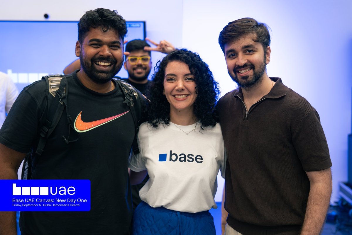Day one in Dubai is complete. ⚡️

Our very first Base UAE meetup brought together builders, creators, and dreamers from across the globe. Each one shares a belief in what’s possible when we build onchain together.

We started with a vision for what’s ahead, moved to creating our