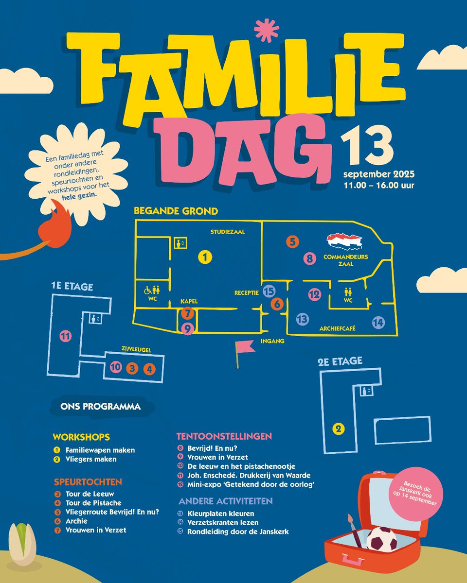 Kom dit weekend bij ons langs tijdens Open Monumentendag! Zaterdag maken we extra speciaal met een familiedag. Op het programma staan rondleidingen, workshops, speurtochten en meer! Kijk voor meer info op noord-hollandsarchief.nl/nieuws/nieuwso…