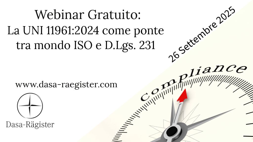 💡 Ti aspettiamo al nostro Webinar Gratuito: La UNI 11961:2024 come ponte tra mondo ISO e D.Lgs. 231.
us02web.zoom.us/webinar/regist…
#dasaraegister #Certificazione #Compliance #ESG #WebinarGratuito #Formazione #webinar #online #gratuito #corso
