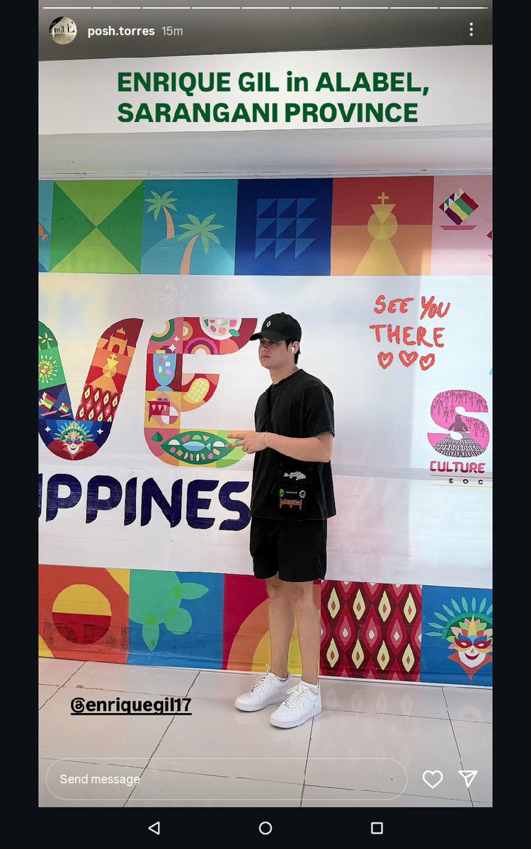 Inlababububeaw's tweet photo. Enrique Gil has officially arrived in Alabel, Sarangani Province for Kasadyaan: Sidlak sa Musika!

#EnriqueGil https://t.co/YNIP8YUqgy