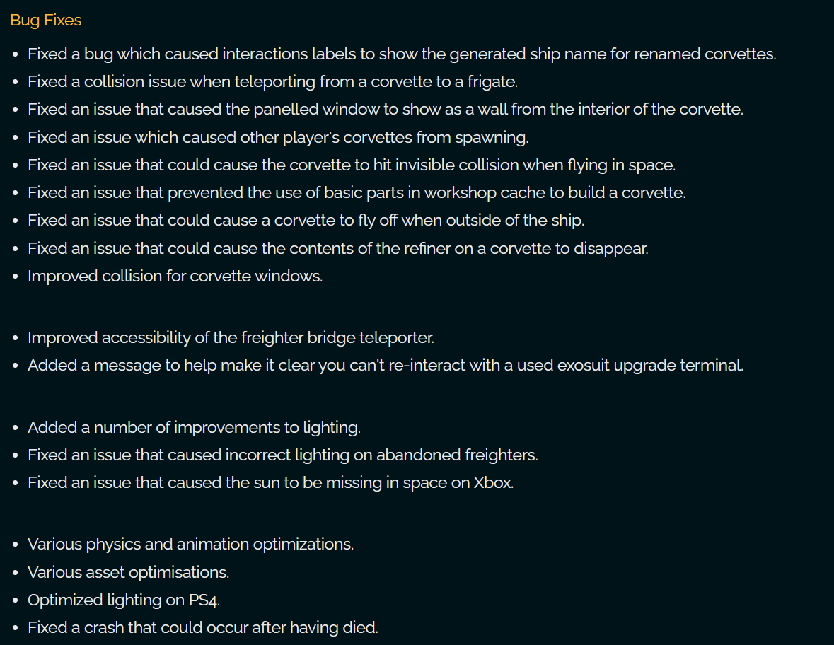 Hotfix 6.04 is releasing now on all platforms with lots of fixes and improvements 😍

nomanssky.com/2025/09/voyage…