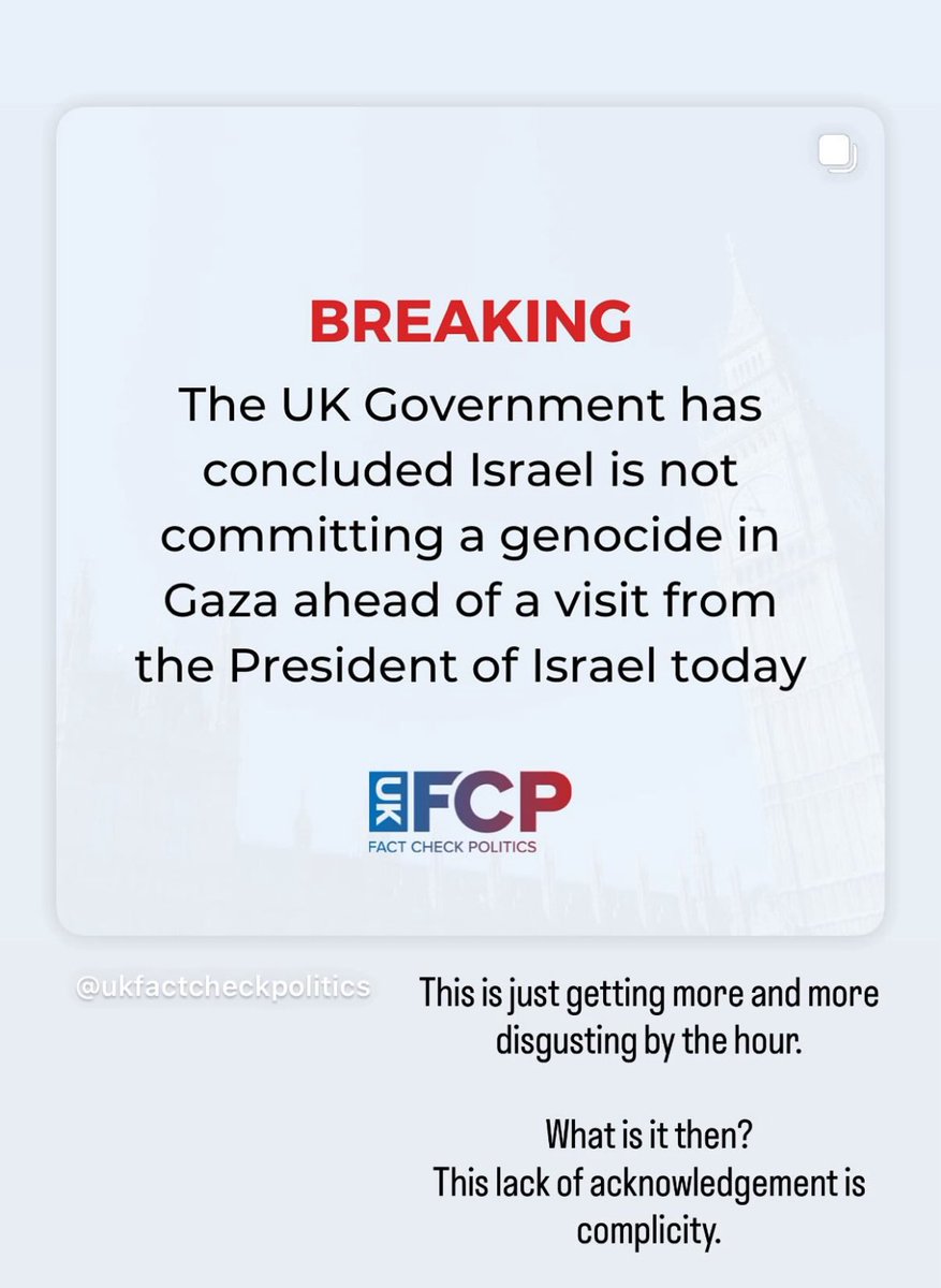 Florence Pugh calls out the UK government for not recognizing the genocide happening in Gaza.

"What is it then? This lack of acknowledgement is complicity."