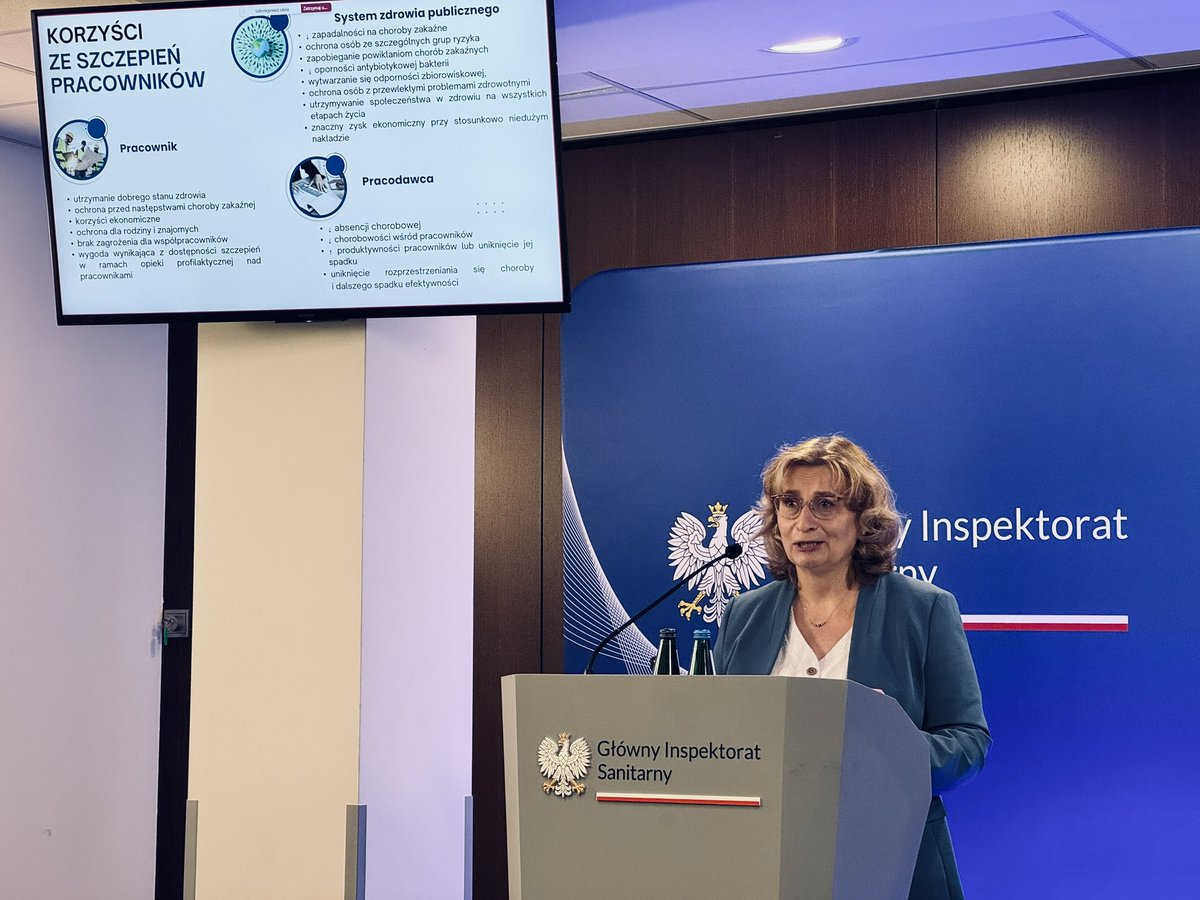 GIS_gov's tweet photo. 🗣️Prof. Jolanta Walusiak-Skorupa: kampania ma szczególne znaczenie również w środowisku zawodowym. Zdrowi pracownicy to stabilne firmy i bezpieczne miejsca pracy. Szczepienia to inwestycja zarówno w ochronę zdrowia, jak i w gospodarkę.
#szczepienia https://t.co/PXabu9zFHS