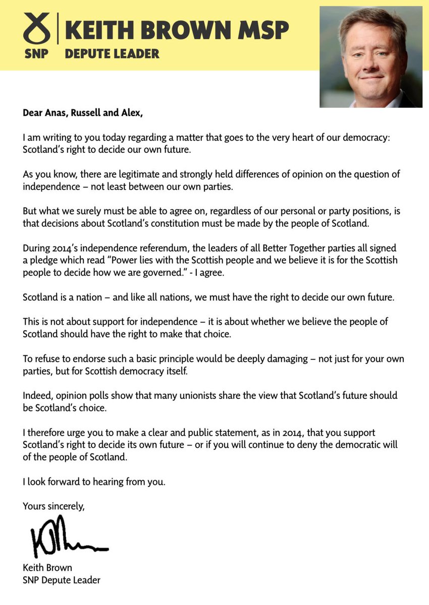 RussellFindlay1's tweet image. Letter 1: SNP droning on about independence.

Letter 2: My brief reply.
