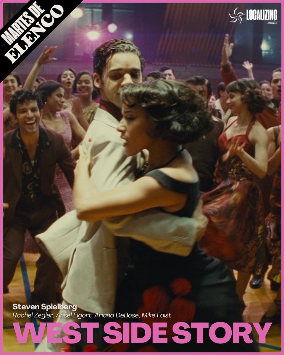 Localizing_St's tweet image. 🎥 MARTES DE ELENCO 🎥
Recomendamos West Side Story (2021), la versión de Spielberg que devuelve a este musical toda su fuerza, frescura y emoción.
Un homenaje al clásico que conecta con nuestra época con una vitalidad única.

#martesdeelenco #almanaquecinefilo #localizingstudio