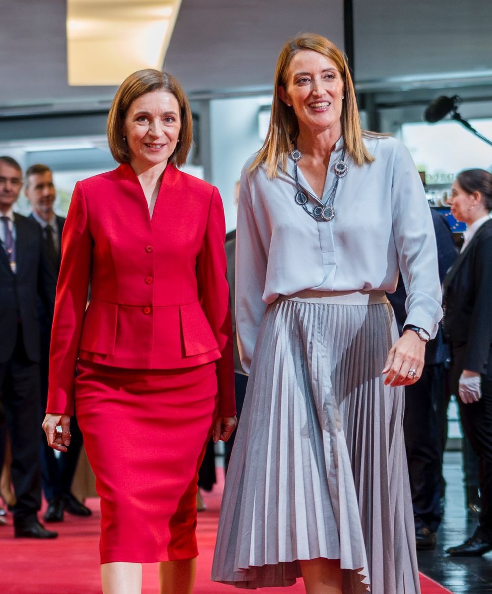 President <a href="/sandumaiamd/">Maia Sandu</a>, welcome to Europe's House of Democracy 🇪🇺🇲🇩

Your determination, courage and tireless work steering Moldova on its democratic and European path are testament to your leadership and an inspiration to us all.