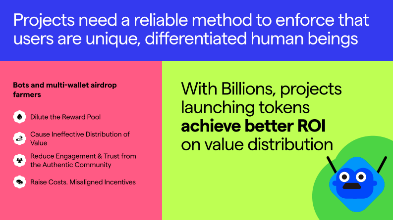 Summarising voice of our web3 founders: TGE is a once-in-a-lifetime moment and distribute airdrops fairly to our genuine community members.

<a href="/billions_ntwk/">Billions</a> solves it - help foundations secure treasury tokens from bots &amp; duplicate wallets and reducing token sell pressure