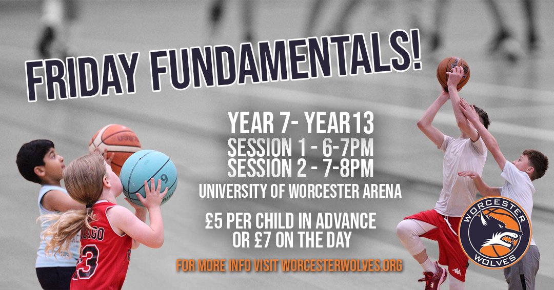 UW_Wolves's tweet photo. FRIDAY FUNDAMENTALS RETURN'S THIS WEEK💥!

🗓 Friday 12th September!

🏀Mini-Ballers (Year 1 - Year 6) 5-6PM
🏀Session 1 (Year 7 - Year 13) 6-7PM
🏀Session 2 (Year 7 - Year 13) 7-8PM

📍University of Worcester Arena

For more info and booking⬇
https://t.co/giPr5iFU5f https://t.co/1SCnW5hUfG