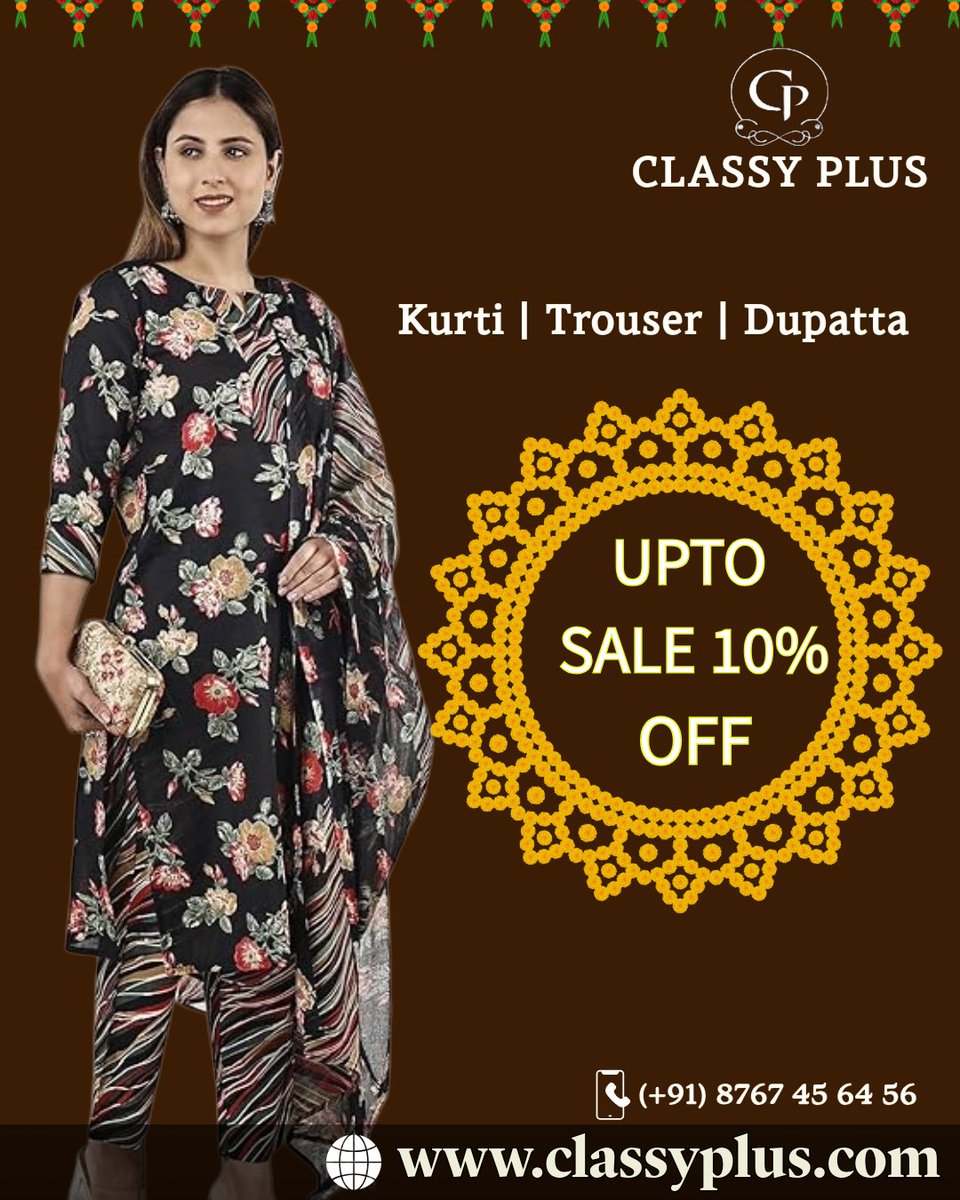 ClassyPlus55276's tweet image. ✨ New Collection Alert!
Kurti | Trouser | Dupatta 👗
🔥 Upto 10% OFF – Limited Time!
👉 Shop Now with Classy Plus!

#ClassyPlus #KurtiStyle #FashionSale #TrendingNow #DesiSwag