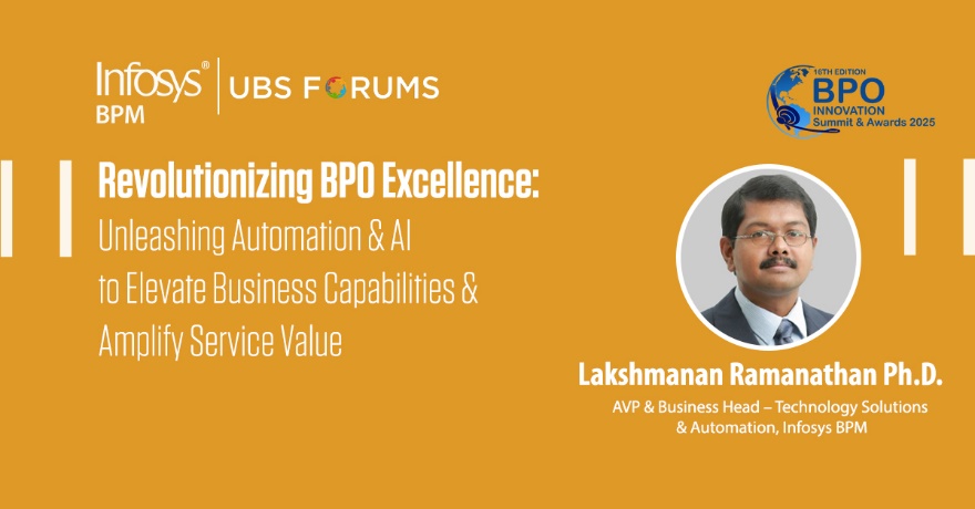 InfosysBPM's tweet image. We’re excited to share that Dr Lakshmanan Ramanathan, AVP and Business Head – Technology Solutions & Automation will be speaking at the 16th Edition BPO Innovation Summit & Awards 2025.
Date: Thursday, 11th September 2025
Venue: Taj MG Road, Bangalore
#infosysbpm #infosys #UBS