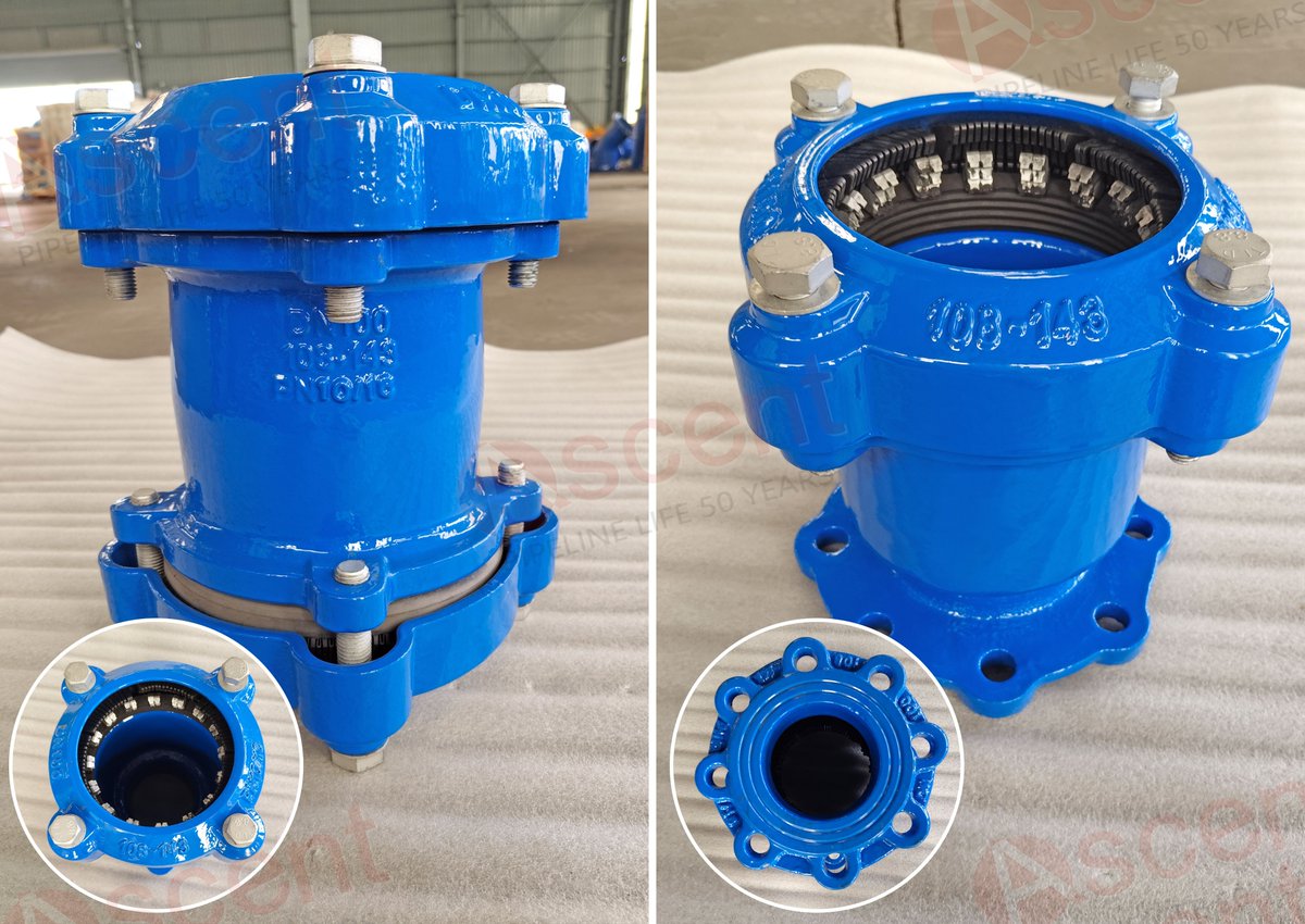 ShanxiAscent's tweet image. ASCENT Ductile Iron Self-Locking Universal Coupling
Sizes: DN50-DN600
Working Pressure: PN10/16

For more details, feel free to contact us!
ascentcn.com
info@ascentcn.com

#PipeCoupling #FlangeAdaptor #EngineeringSolutions #IndustrialProducts #MechanicalEngineering