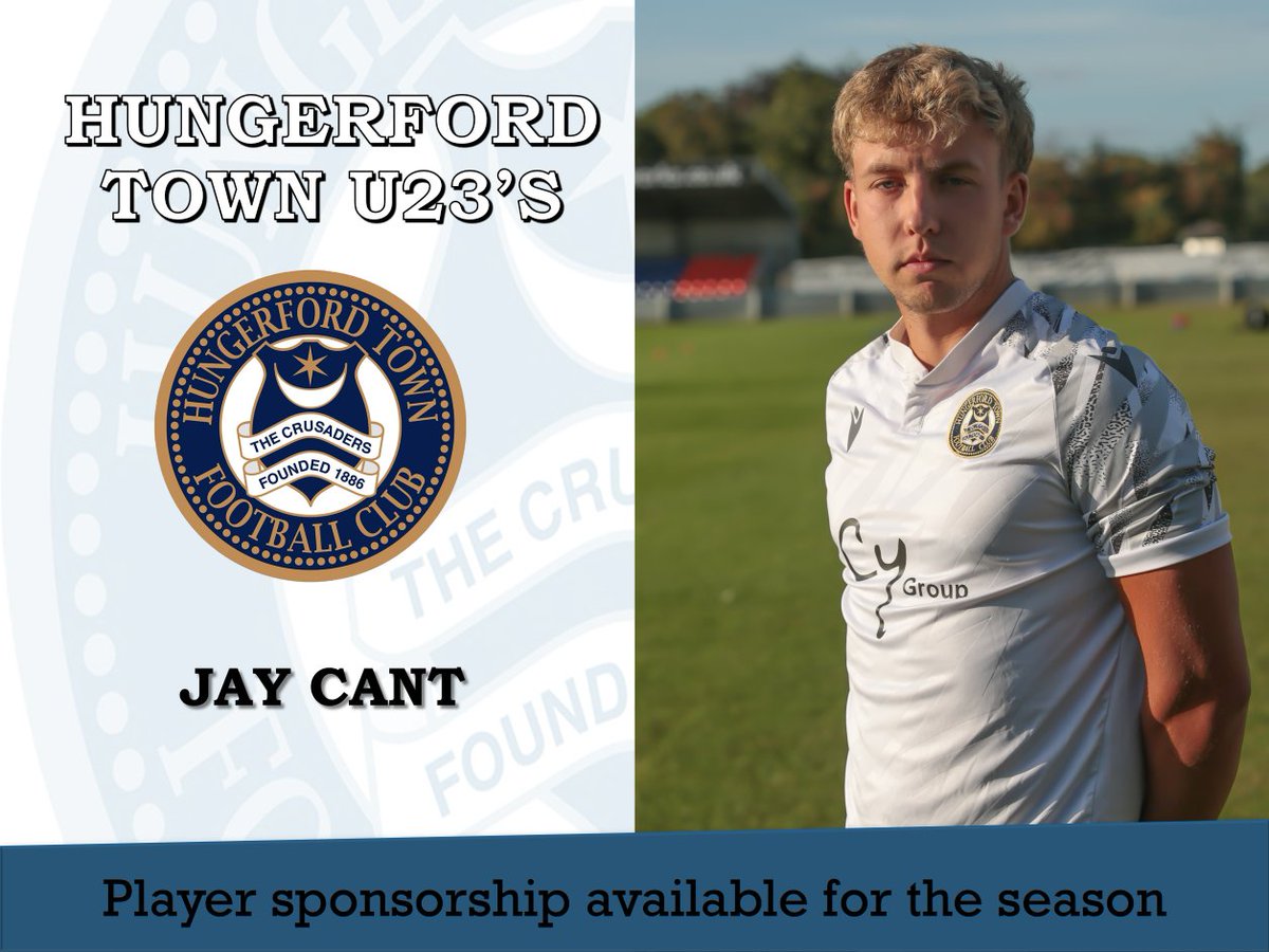 ⚽️PLAYER SPONSORSHIP ⚽️ 

With over 25,000 followers across all of our social media platforms now is a great time to sponsor one of our players   

Jay Cant is available  

Please email sponsorship@hungerfordtown.com or DM us for further info

<a href="/HTFC_Supporters/">Hungerford Town FC Supporters</a> <a href="/HungerfordTown/">Hungerford Town FC</a>