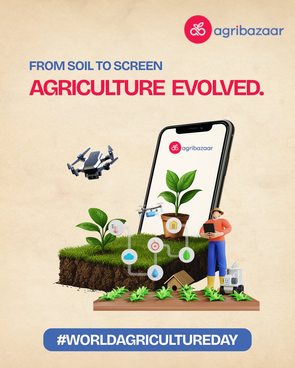 Agriculture is no longer confined to the fields it’s going digital, smarter, and faster than ever before. On this #WorldAgricultureDay, we celebrate the spirit of innovation that is transforming the way India grows, trades, and thrives.

#agribazaar #agritech #farming