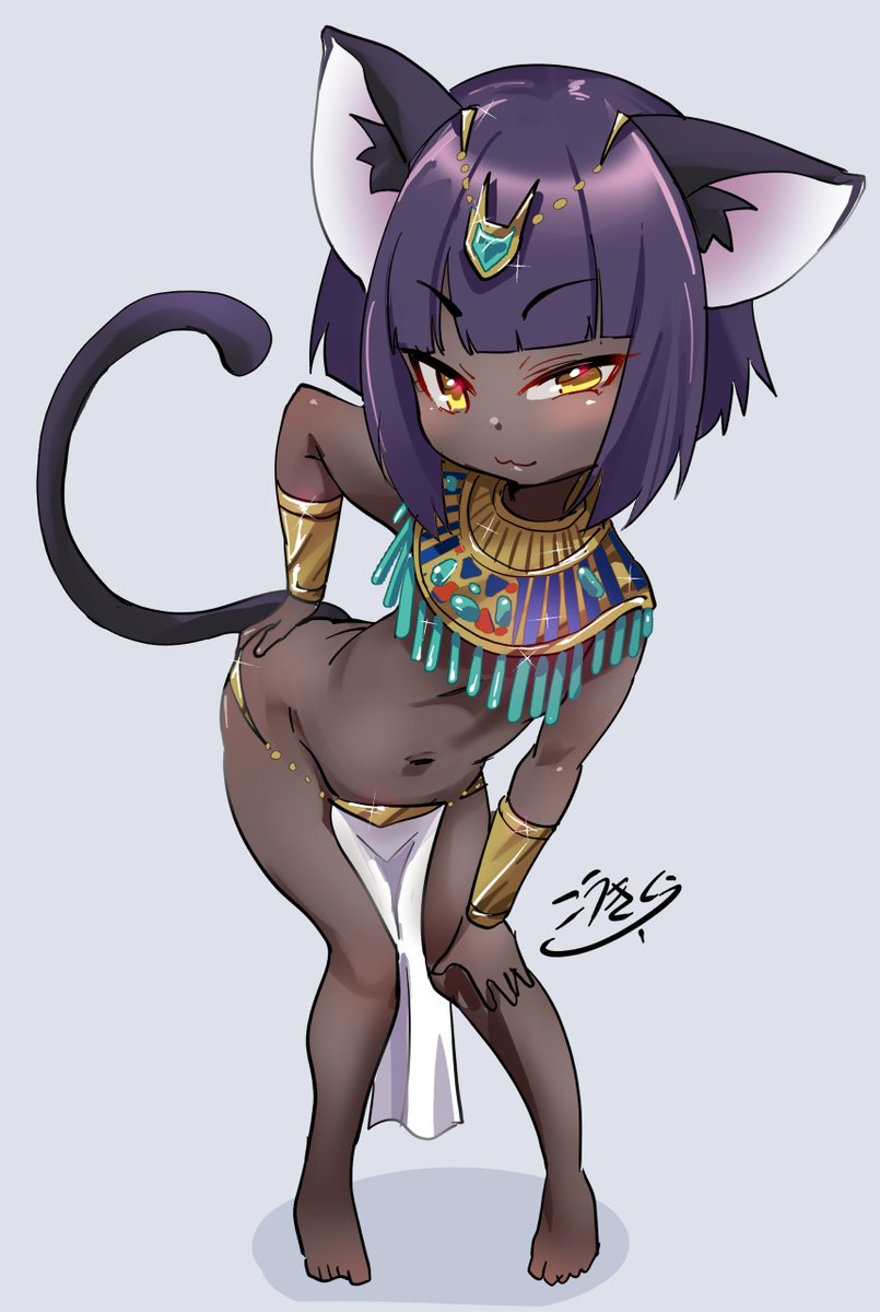 #褐色エジプト猫耳ロリ 