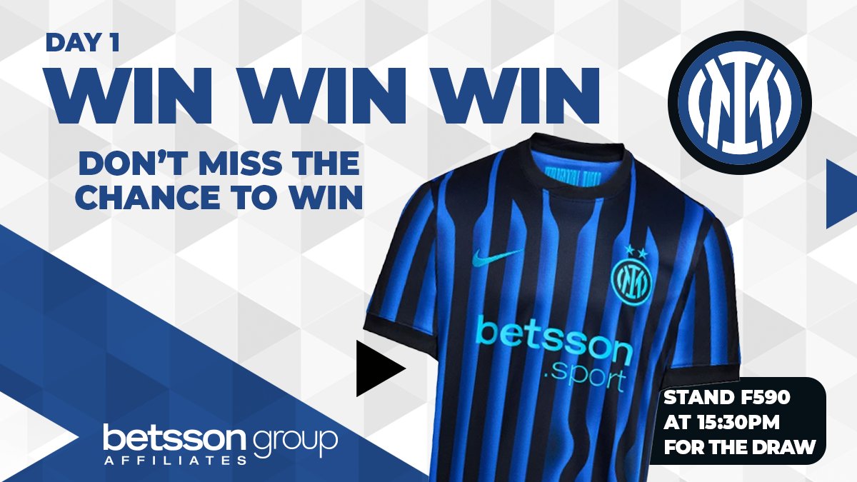 Jersey Giveaway at SBC Summit Lisbon 2025 ⚽🔥
Ready for kickoff? ⚽🦯
On Day 1 at SBC Summit Lisbon, join us on Stand F590 for an exclusive jersey giveaway! 🎁⚡

#SBCLisbon #BetssonGroup #BetssonGroupAffiliates #MarcoMaterazzi #Networking #LisbonEvents #FootballGiveaway