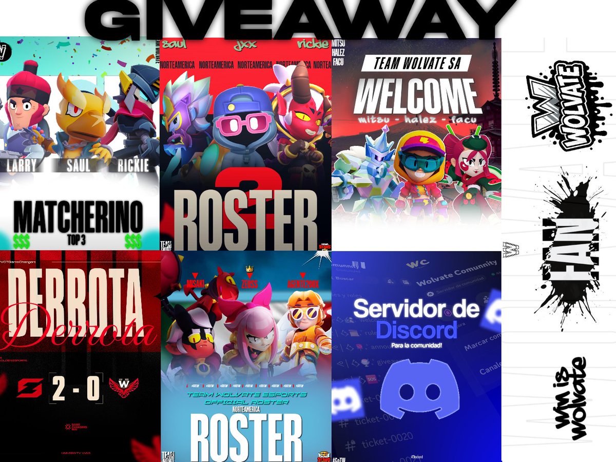 Desing Giveaway x10 🎁

To participate:
✅ Follow <a href="/TeamWolvate/">Wolvate e-Sports</a>
❤️ Like
🔁 Retweet
📝 Do the survey in the comments and show proof

Good Luck!