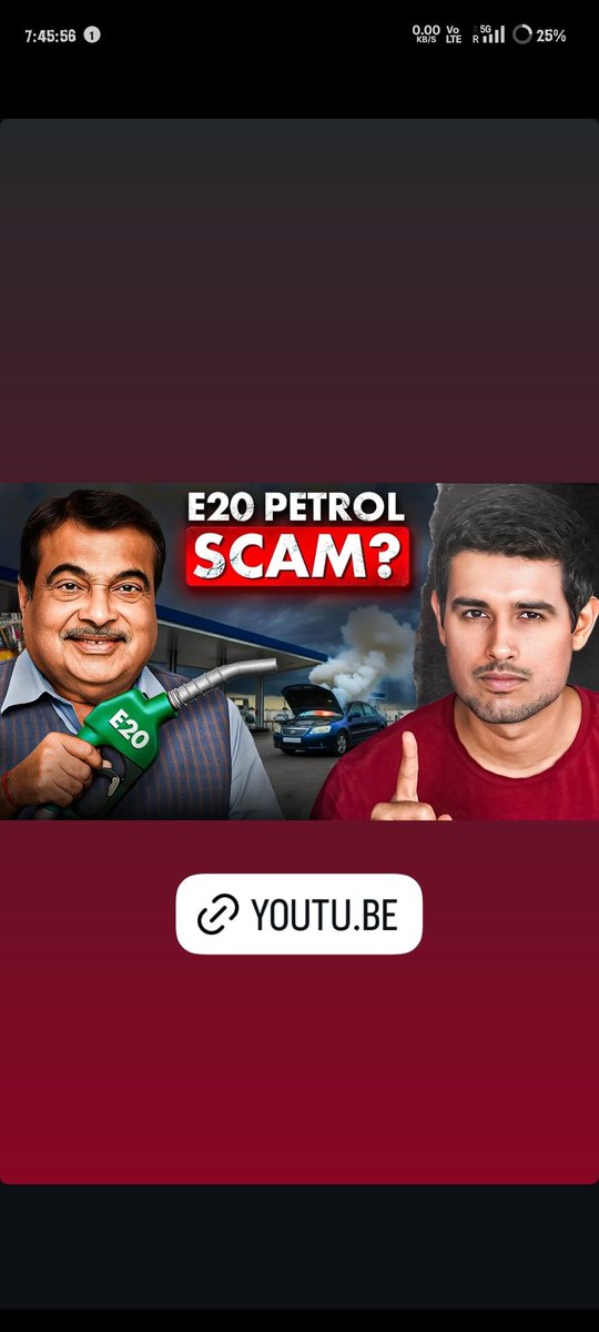vivekKumar83273's tweet image. 🚨 Is E20 Petrol really a step towards a greener future or just another scam on the common man? 🤔 Watch this eye-opening video.
#E20Petrol #PetrolScam #FuelTruth #GreenEnergy #IndiaNews #CommonMan

@dhruv_rathee @nitin_gadkari