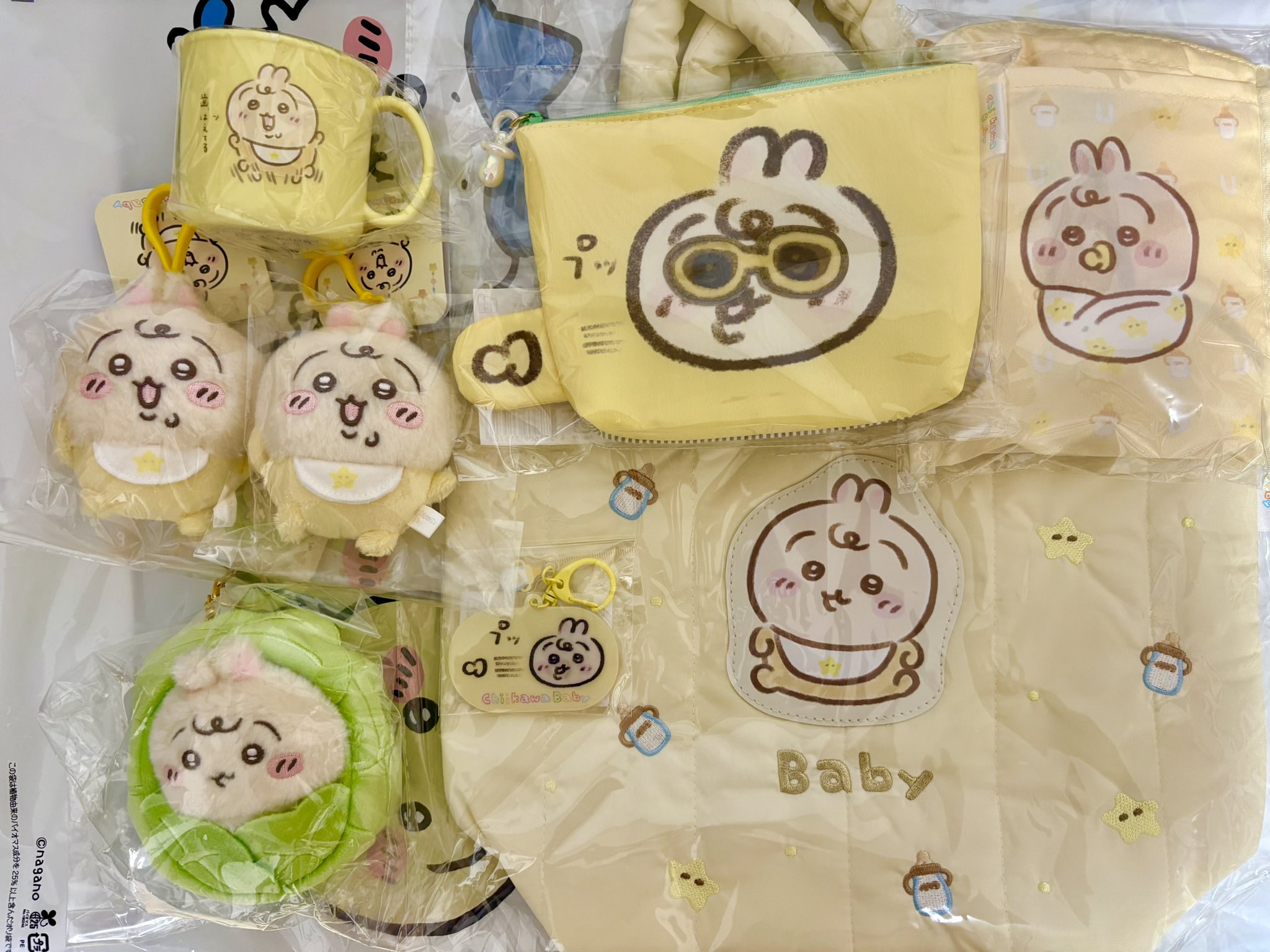 ちいかわbaby キルティングトートバッグ 3セット ちいかわ Chiikawa Baby キルティングトートバッグ（うさぎ