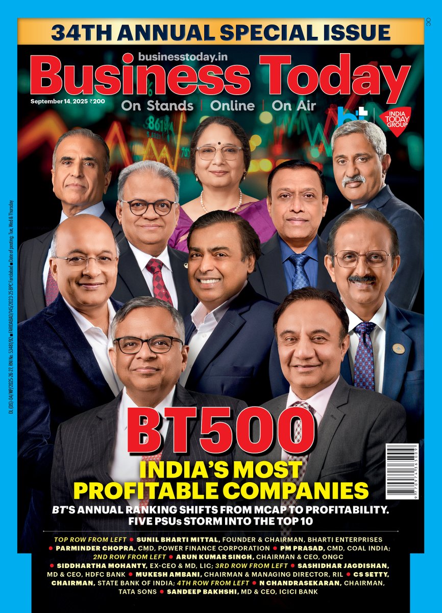 DPE_GoI's tweet image. A proud and encouraging moment for the Public Sector! The latest #BT500 rankings published by @business_today feature 3 CPSEs among India’s Top 10 most profitable companies. Congratulations to @ONGC_ , @CoalIndiaHQ , and @pfclindia for their outstanding remarkable performance.…