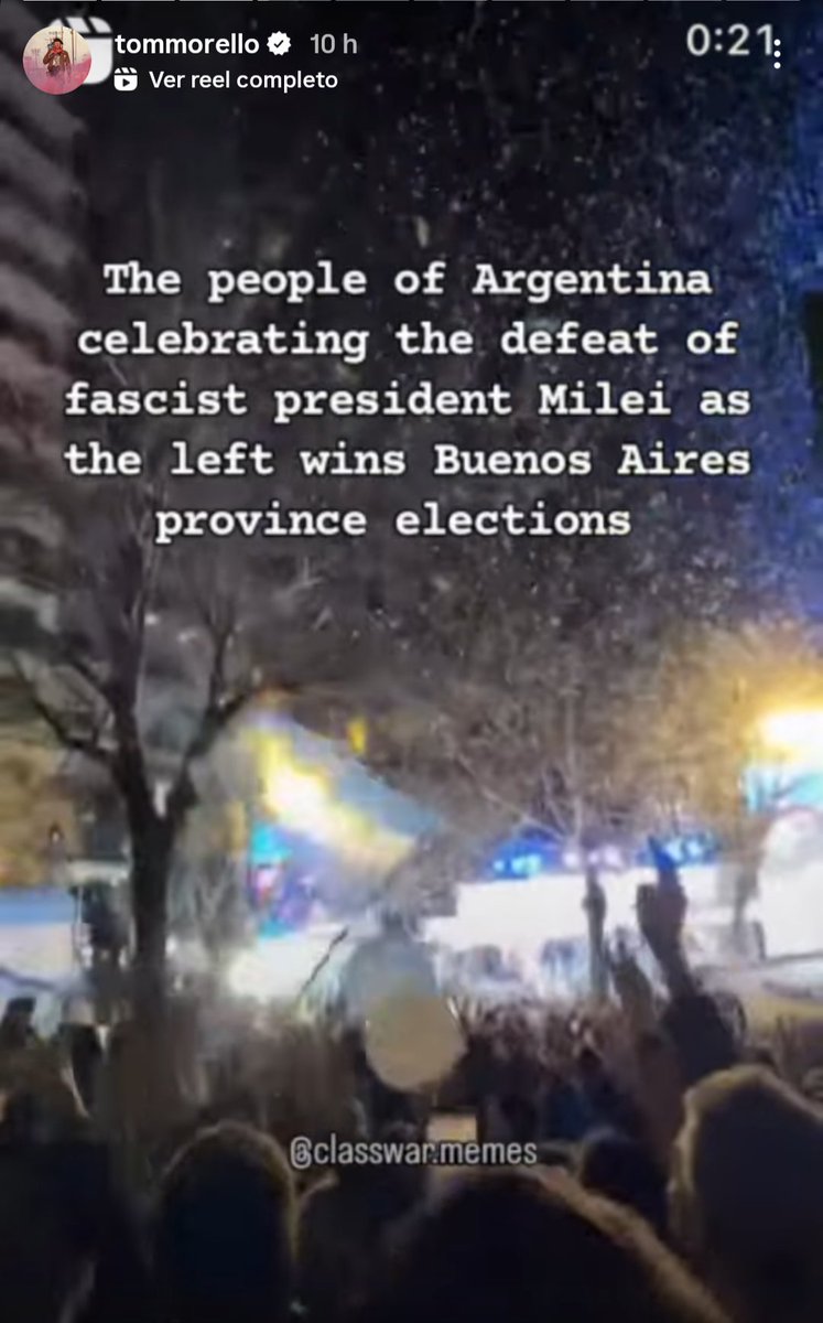 Tom Morello festejando una elección de concejales en 📍 Balde cagado, lo hemos visto todo.