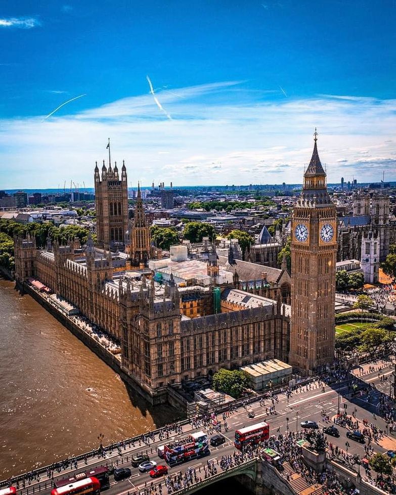 The Big Ben and the Palace of Westminster in London, England