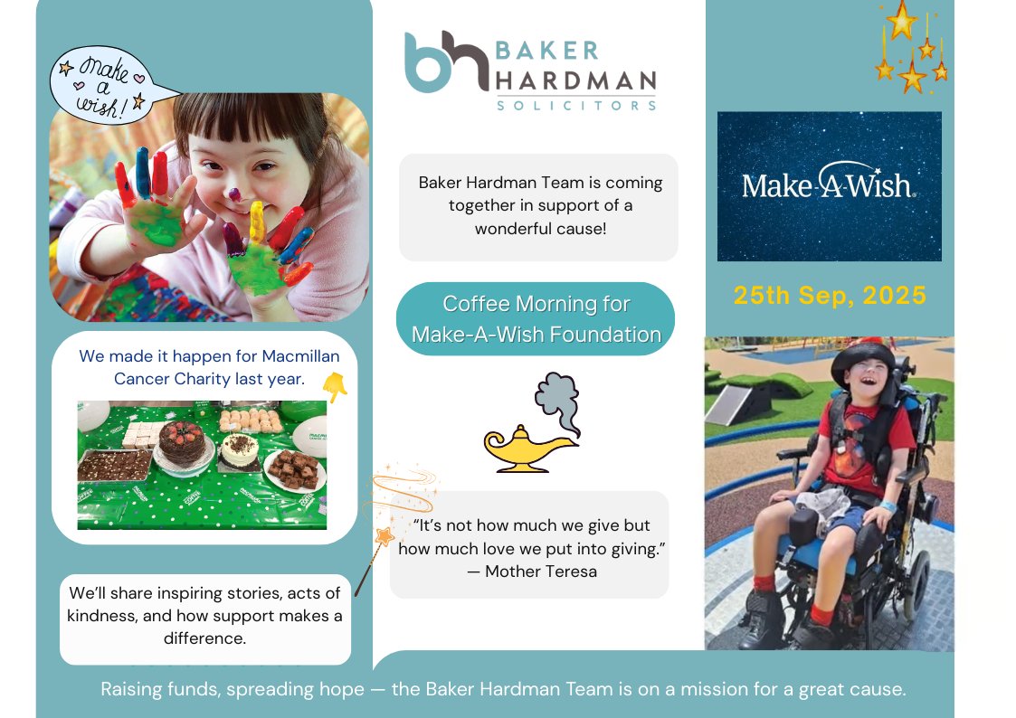 BakerHardman's tweet photo. We’re proud to come together as a team to support @MakeAWishUK 💙 Every step helps bring joy and hope to children who need it most. #TeamBakerHardman #MakeAWish https://t.co/4n2KMOUQnT