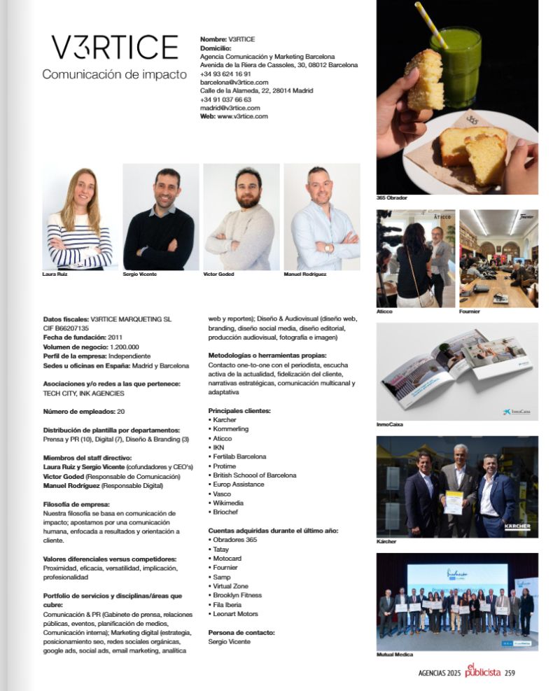 V3rtice's tweet image. 🗞️ ¡Estamos en El Publicista! 🚀

Un orgullo que reconozcan el trabajo y la pasión que ponemos en cada proyecto en V3rtice.

Gracias a nuestros clientes, colaboradores y al equipo por hacerlo posible. 💙

#Comunicación #Marketing #Publicidad