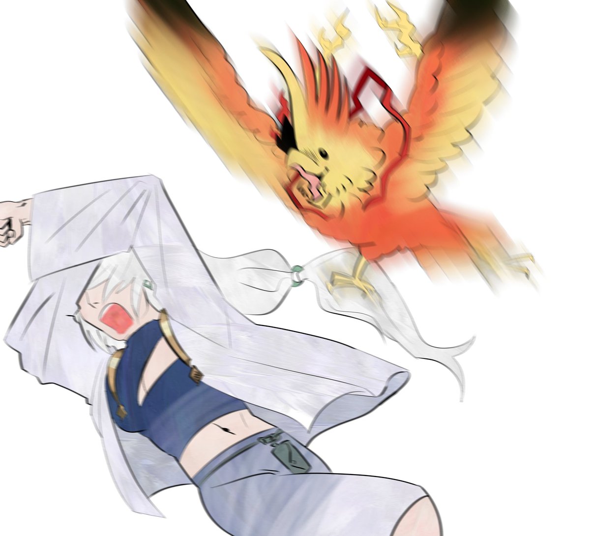 I draw a lot of Du Ruo and her fucked up and intimidating bird.