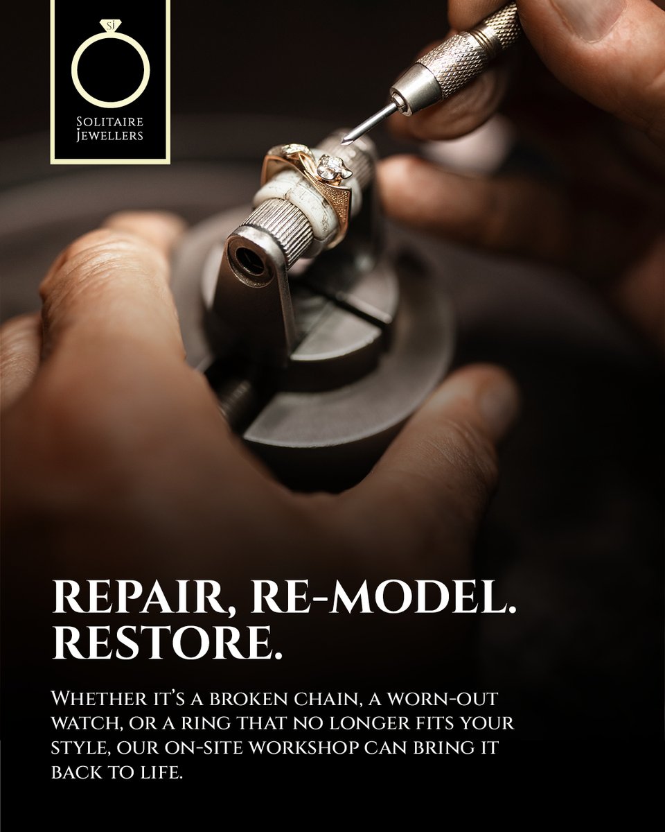 Whether it’s a broken chain, a worn-out watch, or a ring that no longer fits your style, our on-site workshop can bring it back to life.

Bring your items and your ideas to us – we’ll help you reimagine your jewellery’s next journey.

#Jewellers