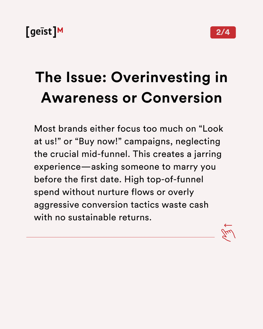 GeistM's tweet image. Most brands focus too much on awareness or conversion—but neglecting the mid-funnel can cost you.
Swipe through to see how the right balance guides prospects naturally from awareness to purchase. 🚀
#MarketingStrategy #CustomerJourney #FunnelOptimization #DigitalMarketing