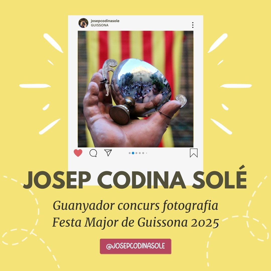 🏆El jurat del concurs de fotografia d’Instagram de la Festa Major de Guissona 2025 ja ha deliberat! 📸
✨ Per unanimitat s’ha decidit atorgar el premi (100 €) a: 🥇 JOSEP CODINA SOLÉ 🎉🙌  @josepcodinasole
#fmguissona2025
