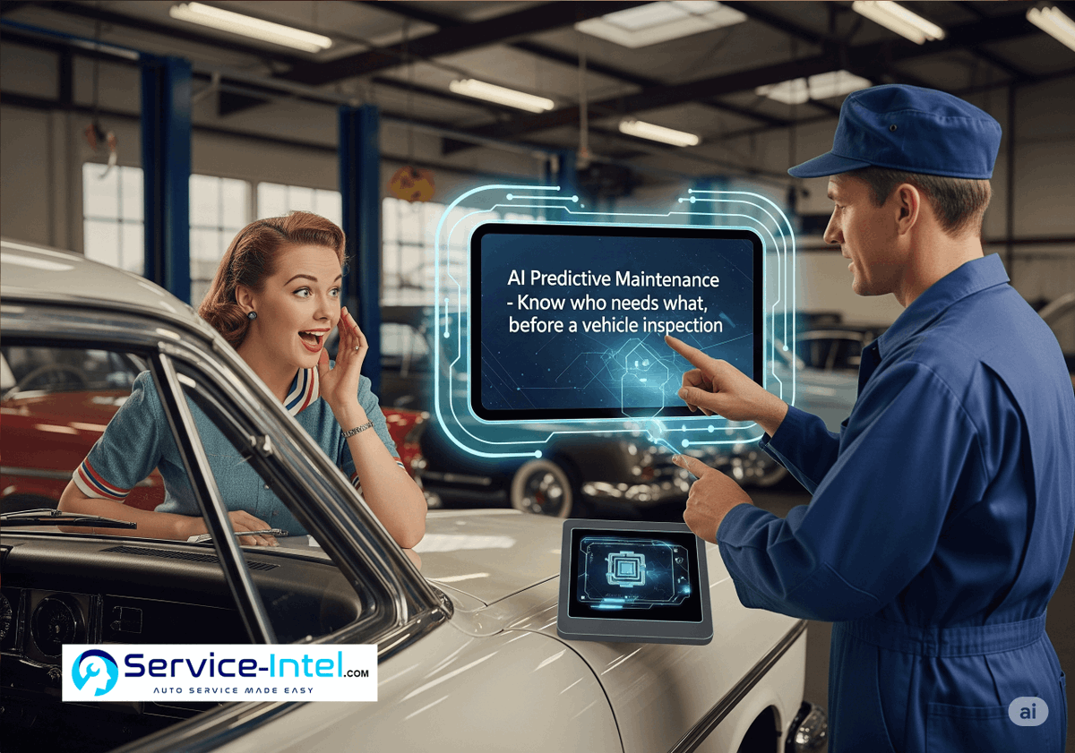 ServiceIntel's tweet image. Predictive POS by Service Intel = personalized vehicle reports + proactive maintenance = happier customers & fewer breakdowns. #AutoRepair #PredictiveTech