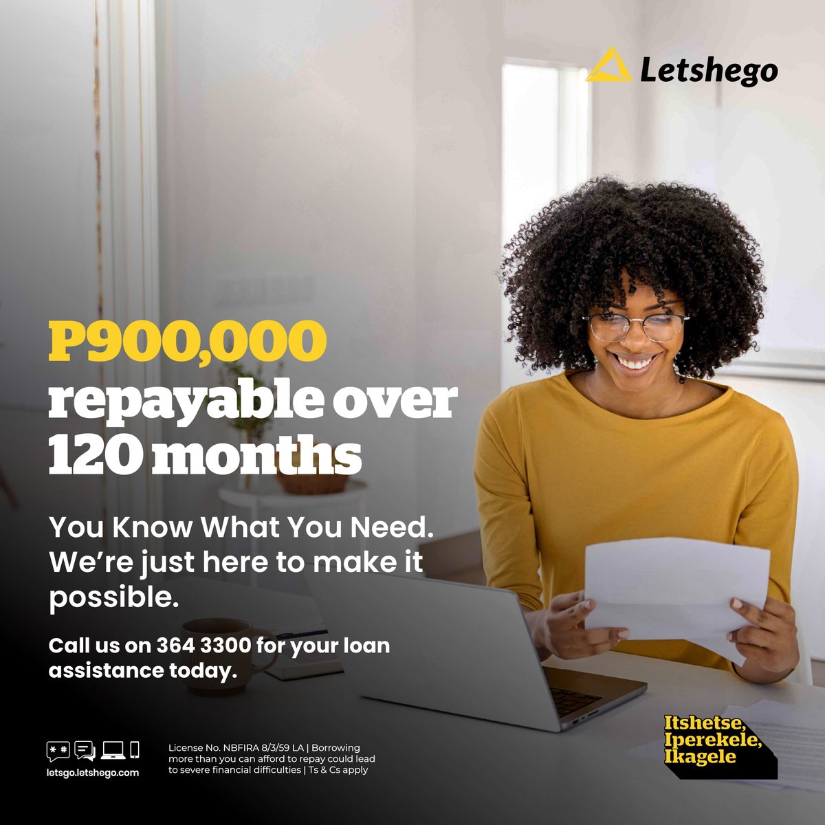 letshegobw's tweet image. You already know what you need — we’re just here to help you get started. 

With Letshego, reaching your goals is possible. Whether it’s building a home, growing your business, or planning your future we’re with you every step of the way.

#Itshetse #letshego #improvinglives