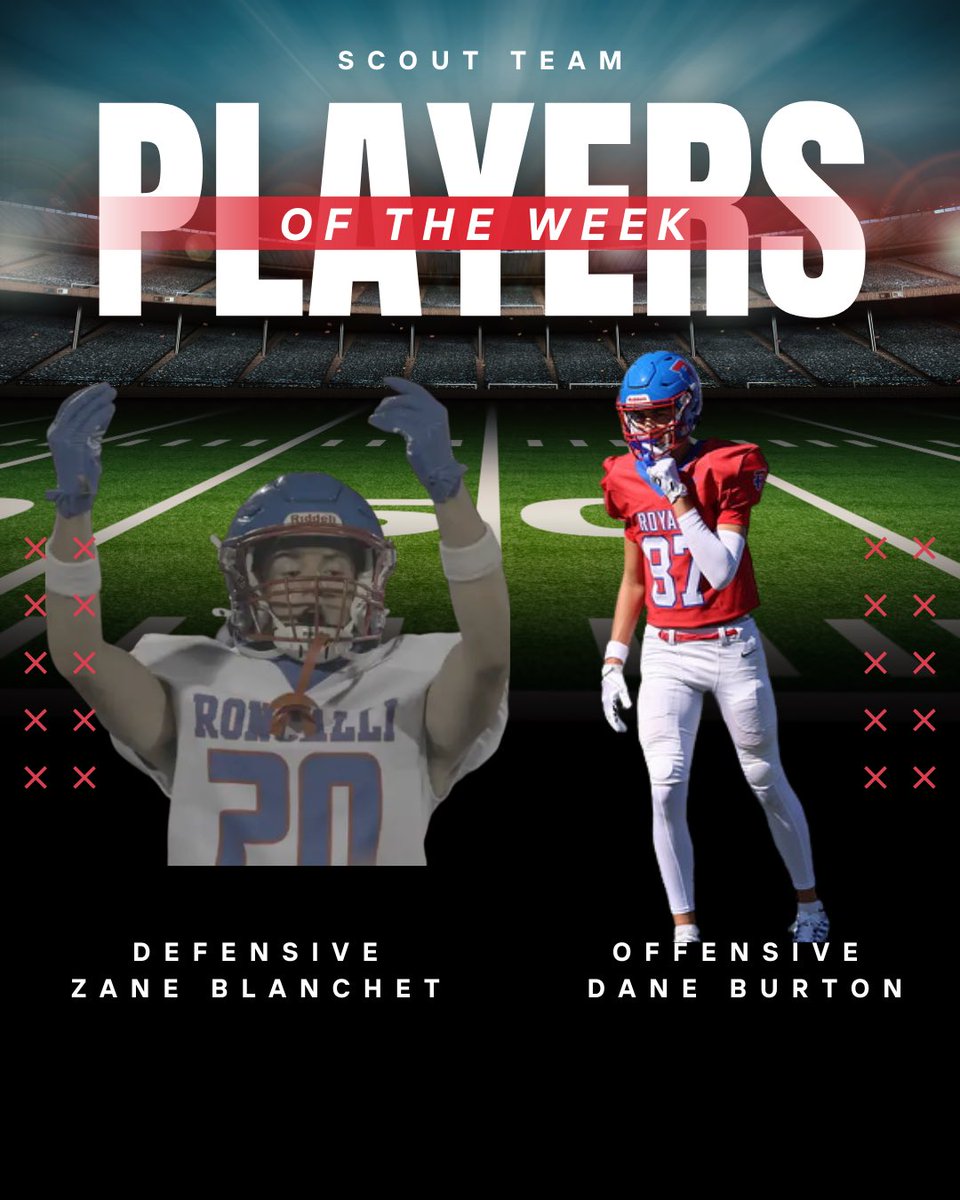 Congratulations to our scout team players of the week!