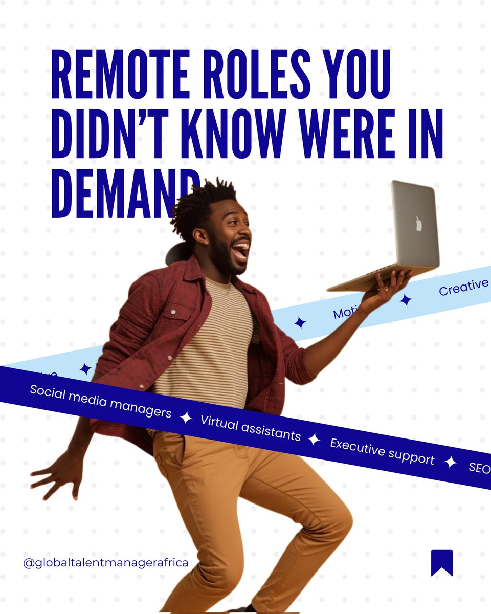 GTMAFRICA's tweet image. The global market is hungry for diverse skills and these are roles you might want to consider
See link in bio to get started.
#remotejob #onlinecommunitymanager #learningexperiencedesign