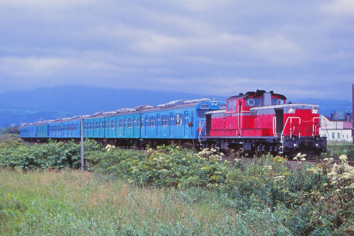 ec781_dora's tweet image. 北海道へやって来た103系

 1998.8.20 撮影