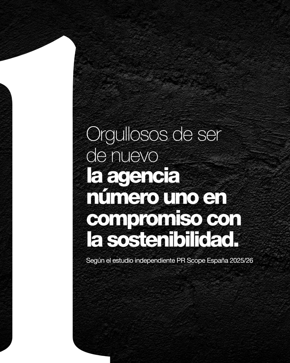 RomanReputation's tweet image. Por 2º vez consecutiva, Roman es la agencia nº1 en sostenibilidad y la 2ª más ejemplar según #PRScope España 2025/26. Un reconocimiento a nuestro compromiso con el impacto positivo y el talento de nuestro equipo. 

¡Gracias a los que lo hacéis posible! 🚀