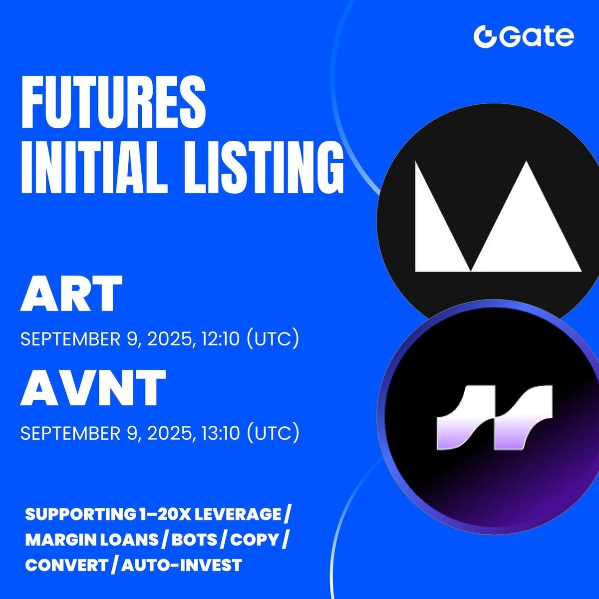 Gate_TVnews's tweet photo. 🚀 Gate Futures Initial Listing: #ARTUSDT &amp; #AVNTUSDT

🔹 Hỗ trợ đòn bẩy 1–20x
🔹 Hỗ trợ Margin Loans, Bots, Copy, Convert và Auto-Invest

👉 Giao dịch #ARTUSDT: https://t.co/tatjBRDtL4

👉 Giao dịch #AVNTUSDT: https://t.co/JERwoSVC60

📖 Chi tiết: https://t.co/zE6x5y0Jag https://t.co/GOzvJ69qmW