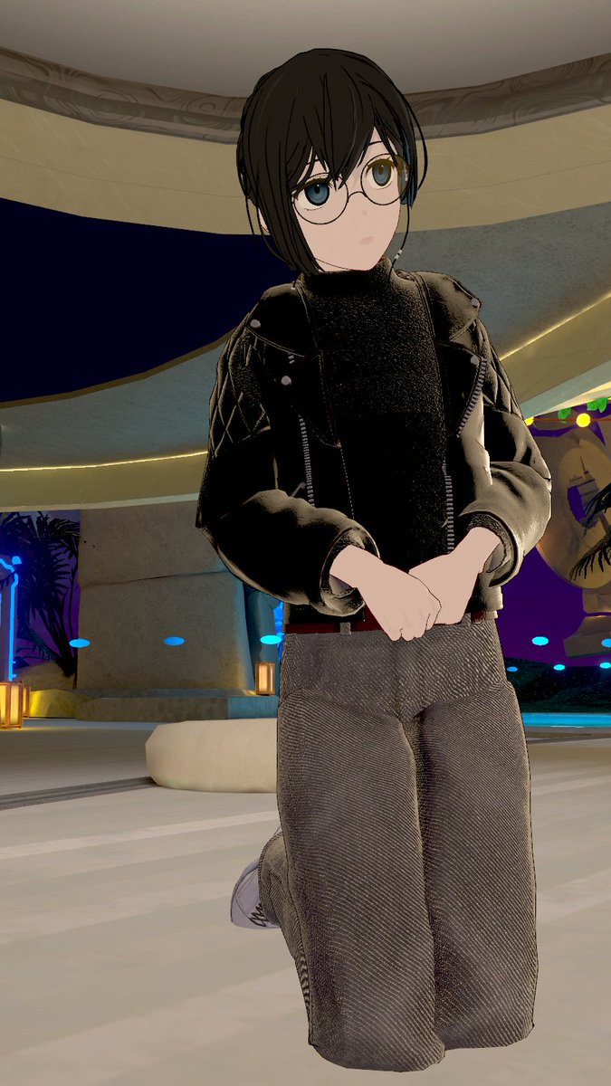 Ponsaku61's tweet image. 顔面が　好みすぎて　５日くらい悩んでェ……
モンエナ25日分のどんぐりを代償に迎えました。
力技で男性用の服を纏いました。
#onyx_3D