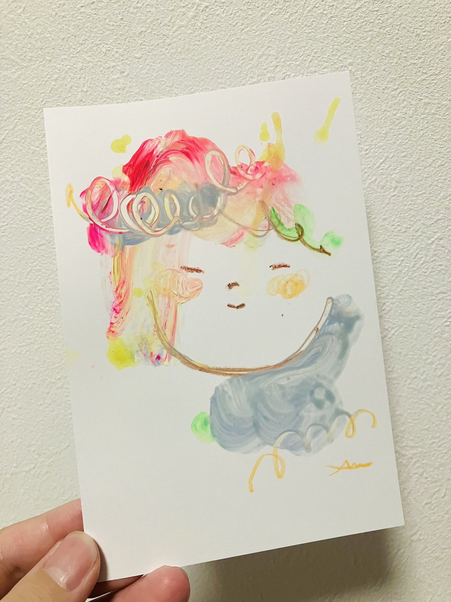 絵の具と戯れる。