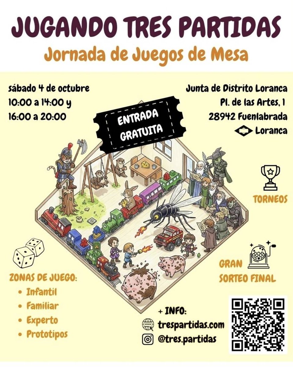 Asociacion Cultural Lupus in Fabula (@aclupusinfabula) on Twitter photo Tenemos el placer de anunciaros que, el 4 de octubre, estaremos en la #jornada organizada por "3 partidas", enseñando a jugar a "Hispania", "Evenfall", "Magna Roma", "Dune Imperium", y muchos #juegosdemesa más.
¡Os esperamos!
<a href="/DracoIdeas/">DracoIdeas editorial</a> <a href="/Tranjisgames/">Tranjis Games</a> <a href="/Bumble3ee_Int/">Bumble3ee Interactive</a> <a href="/Asmodee_es/">asmodee</a> Tenemos el placer de anunciaros que, el 4 de octubre, estaremos en la #jornada organizada por "3 partidas", enseñando a jugar a "Hispania", "Evenfall", "Magna Roma", "Dune Imperium", y muchos #juegosdemesa más.
¡Os esperamos!
<a href="/DracoIdeas/">DracoIdeas editorial</a> <a href="/Tranjisgames/">Tranjis Games</a> <a href="/Bumble3ee_Int/">Bumble3ee Interactive</a> <a href="/Asmodee_es/">asmodee</a>