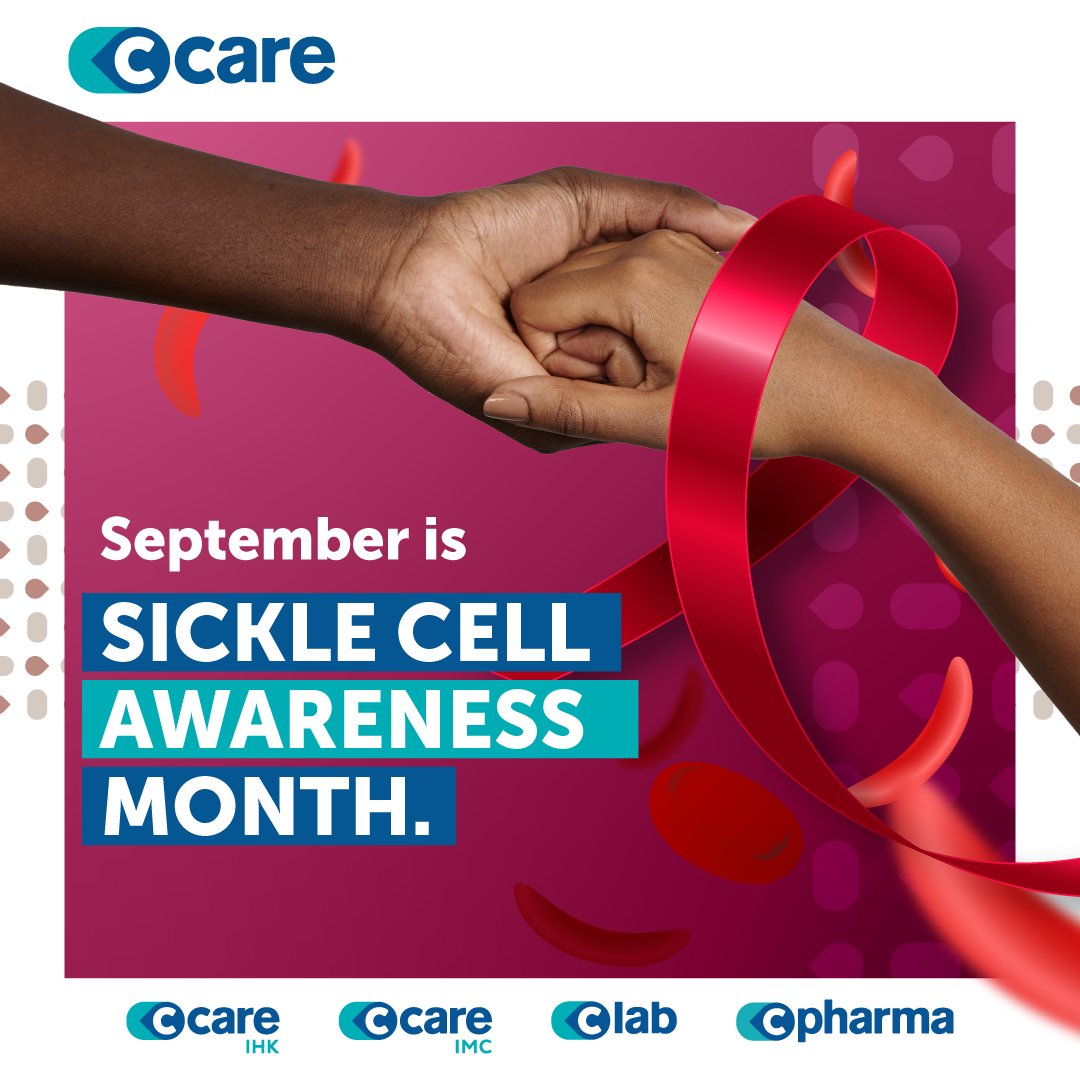 C_Care_Uganda's tweet image. SEPTEMBER IS SICKLE CELL AWARENESS MONTH

Join us in supporting the Sickle Cell Warrior cause! We are having a blood drive on 10th and 11th September 2025 at C-Care IHK.

Be a hero. Donate blood. Save lives. 

#SickleCellAwareness #BloodDrive #CCareUganda