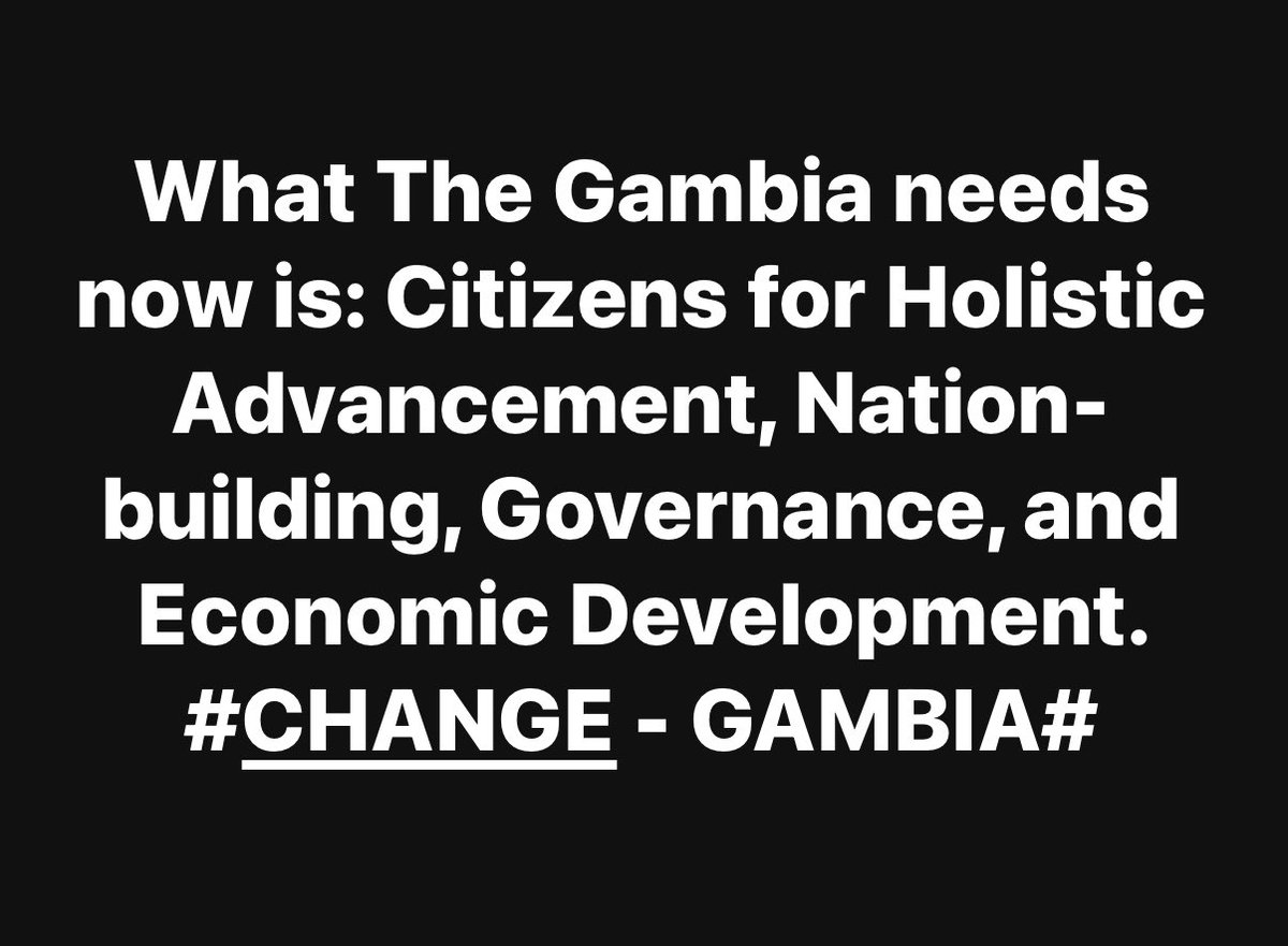 Rise above all distractions and focus on what Gambia really needs now.