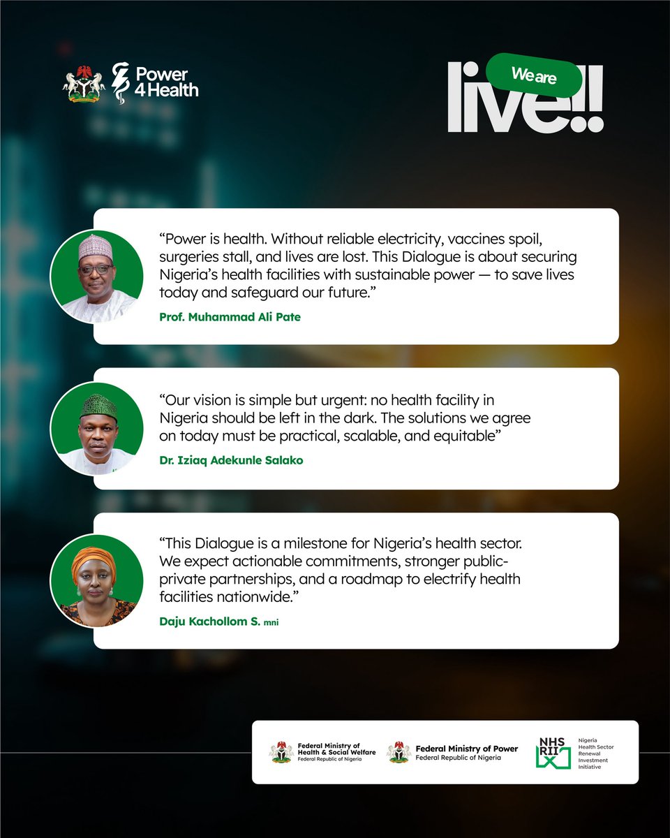 The first National Stakeholders Dialogue on Power in the Health sector is on