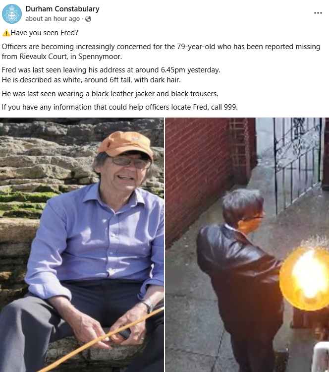 SpennymoorTown's tweet image. We are urging everyone around the Spennymoor area to keep an eye out for Fred and please call the police if you have any information that could help us find him.